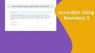 Accordion using bootstrap 5