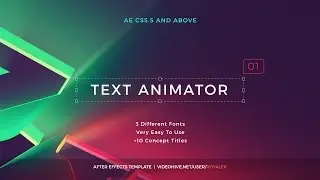 Text Animator 01: Creative Modern Titles | After Effects Template