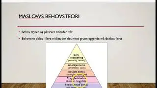 Behov og emosjoner