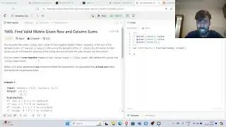 Find Valid Matrix Given Row and Column Sums | Leetcode 1605