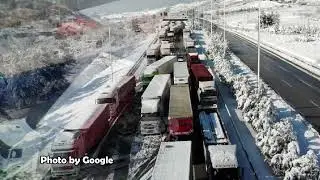 Top News - 40 automjete mbi njëri-tjetrin / Stuhia e borës shkakton aksidentin e frikshëm zinxhir