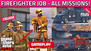 How To Start Firefighter Work in GTA 5 Online! Rescue Cat, Gas Leak, Play as Fireman Missions Update