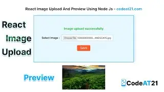React Image Upload And Preview | How to Upload Image with React and Node.js