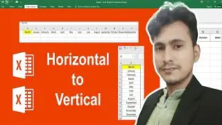 How to convert a horizontal list to a vertical one in excel