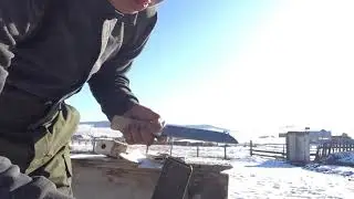 Тест ножа из кованой стали ШХ-15