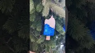 Новогоднее подвесное украшение Эскимо синий из полистирола / 13,2x2,3x6см арт.87324