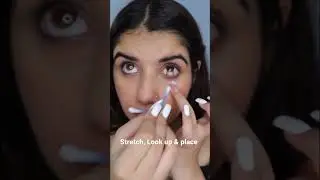 How to wear CONTACT LENS easilyy | LONG NAILS😳 