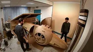 Making Of: Turning cardboard into Darth Vader's TIE Fighter - Assembling Arms, Cockpit & the Wing