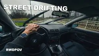 BMW E39 POV Street Drifting in the Rain | Amazing Sound | 4K