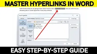 ULTIMATE GUIDE TO HYPERLINKS IN MICROSOFT WORD How to Create a Hyperlink in Word