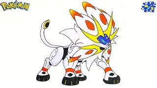 Pokemon Drawing || How to Draw Solgaleo from Pokemon Sun and Moon