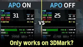 Intel Arc A380 | APO ON vs OFF | Only works on TimeSpy?