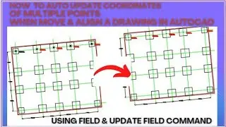 How to update coordinates of moving drawing in autocad