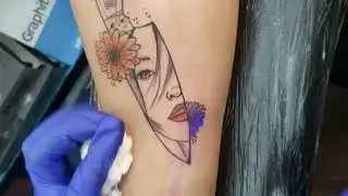 Chef Knife With women Tattoo Designs #tattoo #cheflife #explore2.0