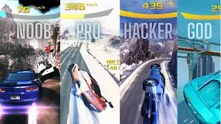 Asphalt 8 Noob vs Pro vs Hacker vs God