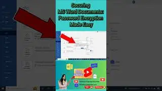 Securing MS Word Documents: PasswordEncryptionMadeEasy#MSWordSecurity#DocumentEncryption#DataPrivacy
