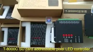 T-8000C SD card addressable pixel LED controller - kutop.com