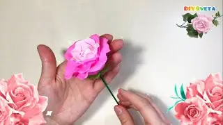 Как слепить розу из воздушного пластилина. 
