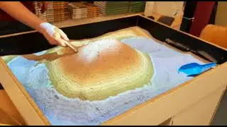 De vorming van een caldera vulkaan (min of meer) nabootsen :)