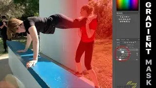 How To Mask with Gradient Tool and Smart Object Non-Destructive Adjustments to Layers in Photoshop