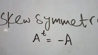 What is the difference between symmetric and Skew symmetric matrix