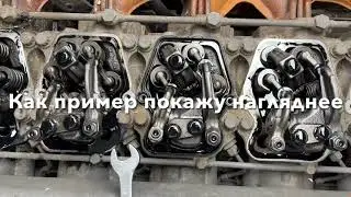 Torum Combine. Adjusting the valve clearances of the Mercedes Benz OM 460, OM 457 engine