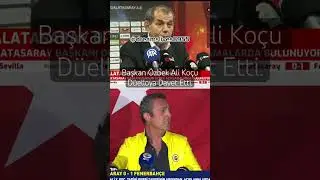 Ali Koç İle Dursun Özbek Düello Tartışması. #galatasaray #keşfet #fenerbahçe #youtube #shorttrend