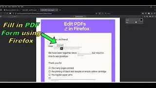 PDF Filling Tool using Firefox Browser