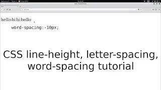 CSS line-height, letter-spacing, word-spacing tutorial