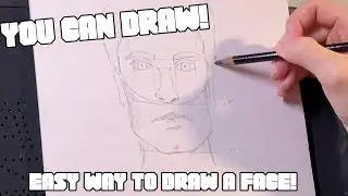How to Draw a Male Face (Super Easy Method)
