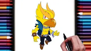 How To Draw Phoenix Crow 🔥 | Brawl Stars | Step By Step | Tutorial