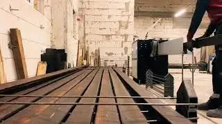 Shou sugi ban charred timber wood finishing oiling sealer machine