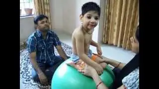 2013-03-07_Pratham_maintaining Namaaz posture on ball