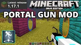 Minecraft Java 1.17.1 How To Download & Install Portal Gun Mod (with extras) Fabric Mods