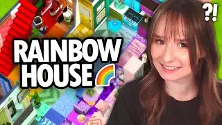 Building a crazy RAINBOW HOUSE in The Sims 4
