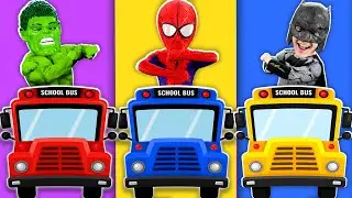 Wheels On The Bus Song | SuperHero Song + Best Nursery Rhymes & Kids Songs
