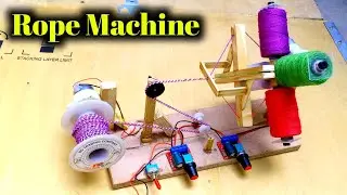 How To Make A Simple Rope Machine At Home, Rassi Ranane Wala Machine Ghar Per Kaise banaen #rope