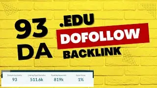 93 DA Dofollow .Edu Backlink - How to Get .Edu Backlinks? Backlinks Seo Strategy