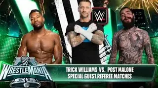 WWE 2K24 GAMEPLAY CM Punk Special Referee !, Trick Williams VS Post Malone