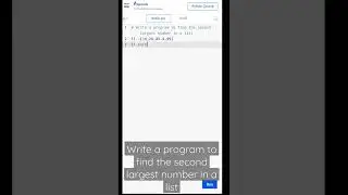 Write a program to find the second largest number in a list? #short #python