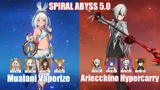 C0 Mualani Vaporize & C0 Arlecchino Hypercarry | Spiral Abyss 5.0 | Genshin Impact