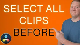How to select all clips on the timeline before the playhead in DaVinci Resolve