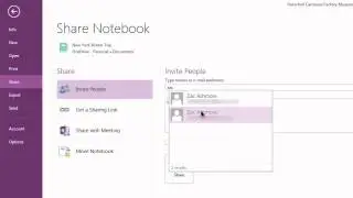 Sharing a Notebook in OneNote 2013