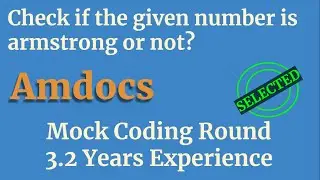 Java Program to check Armstrong  number | Amdocs Mock Coding Round
