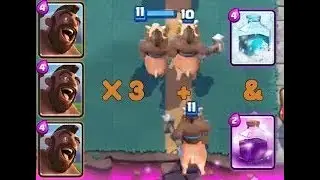 3 HOG RIDERS + RAGE & FREEZE = 3 EPIC CROWNS - CLASH ROYALE 2V2 - C.R.E.V.