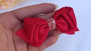 LEARN HOW TO MAKE RIBBON BOWS #DIY HAIR BOWS #rinbow #diy #handmade #hair #bow