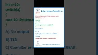 Switch Case Java Questions