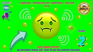 🤢 Nauseated Face Emoji Animation With Sound Effect🔊No Copyright Strike✔️100% Free to Use 👍