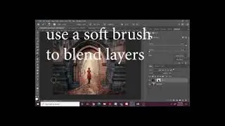 Build a composite with layer mask and blend modes