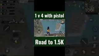 1 v 4 with Pistol #bgmishorts #bgmiclips #bgmilive